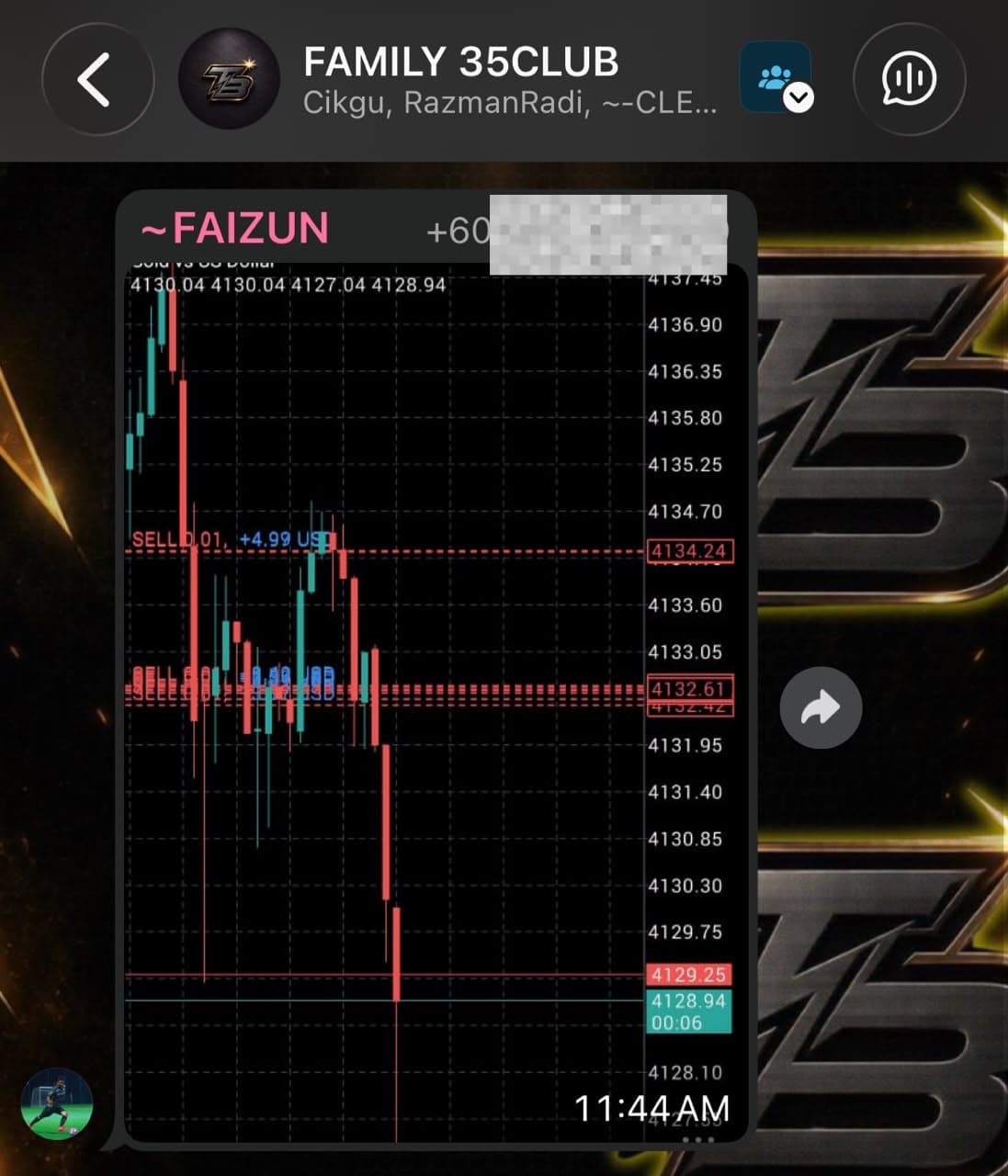 Community feedback screenshot showing market movement notes.