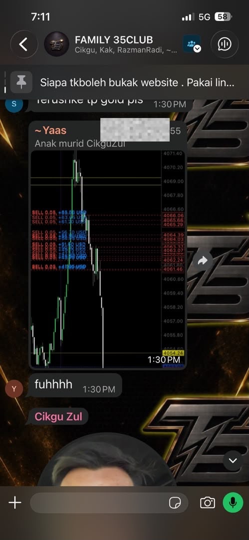 Screenshot susulan komuniti selepas pergerakan market.